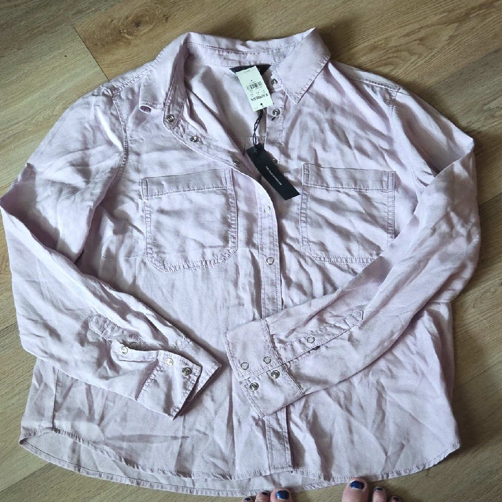 Express Soft Pink Collared Shirt